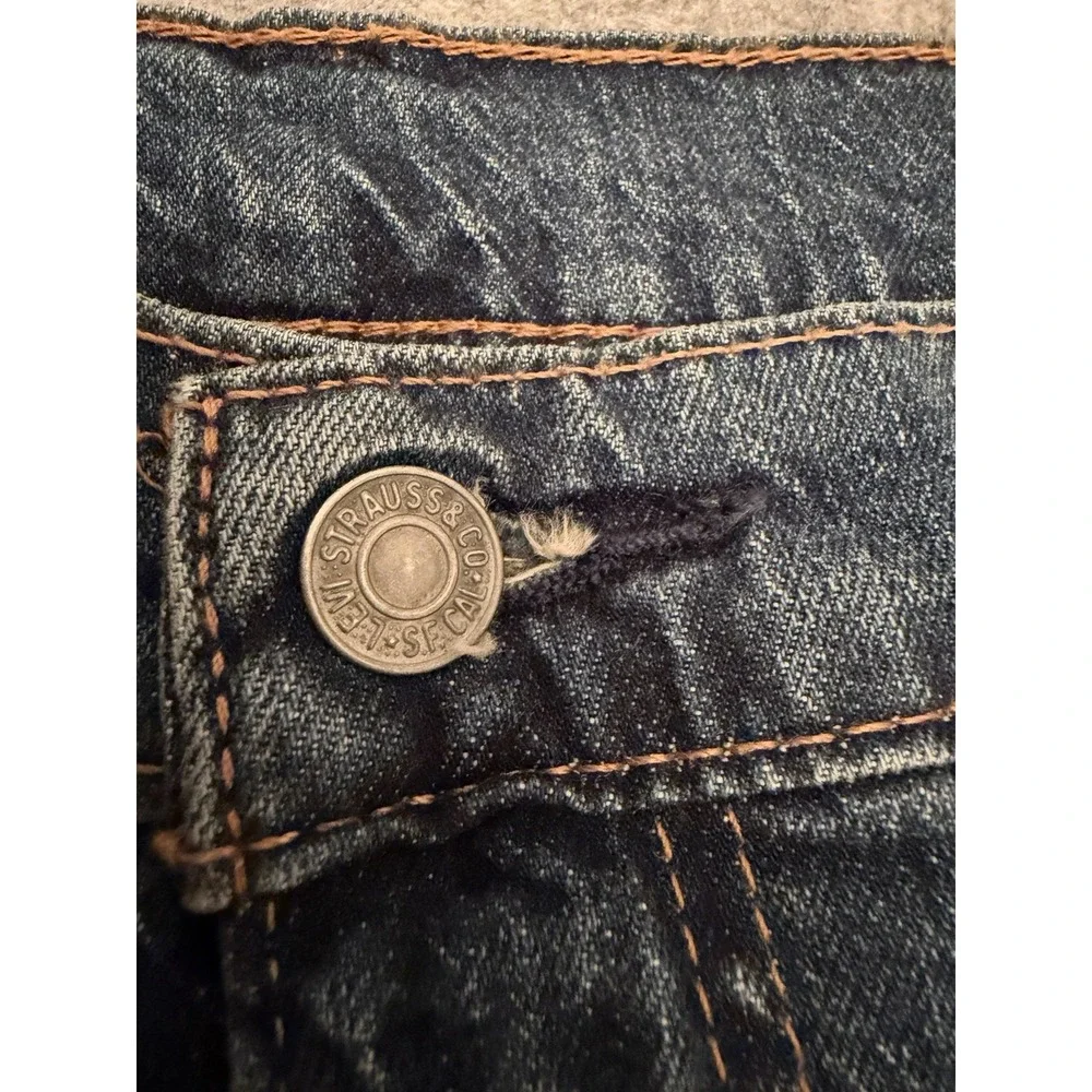 Levi's 505 Jeans Mens 38x32 Blue Regular Fit Straight Leg Stretch Denim Pants